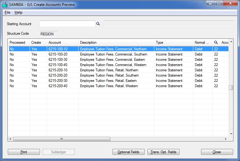 Sage 300 Chart Of Accounts