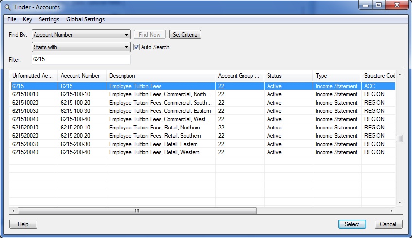 Sage 50 Chart Of Accounts Codes