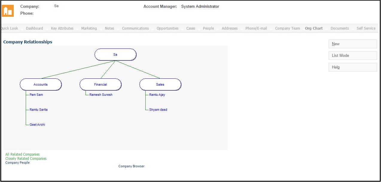 Crm Organization Chart