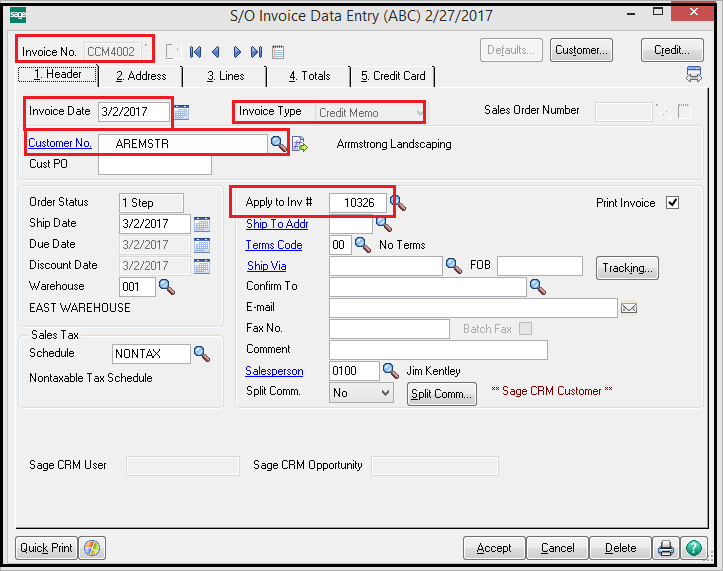 Migrating AR Credit note from Sage 50 US to Sage 100 Sage 100 and