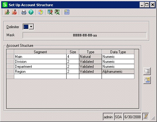 Setup Account Structure