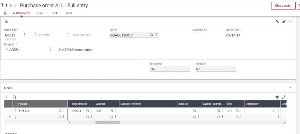 Purchase Order