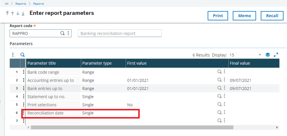 RAPPRO report with additional field