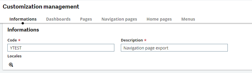 Fig 1. Creating Customization management