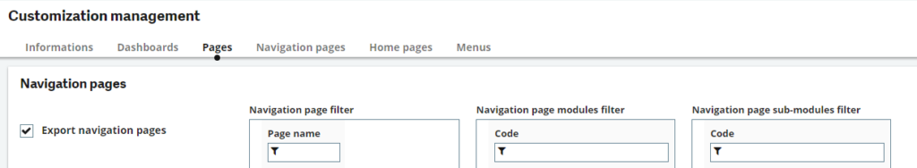 Fig 2. Select Navigation pages