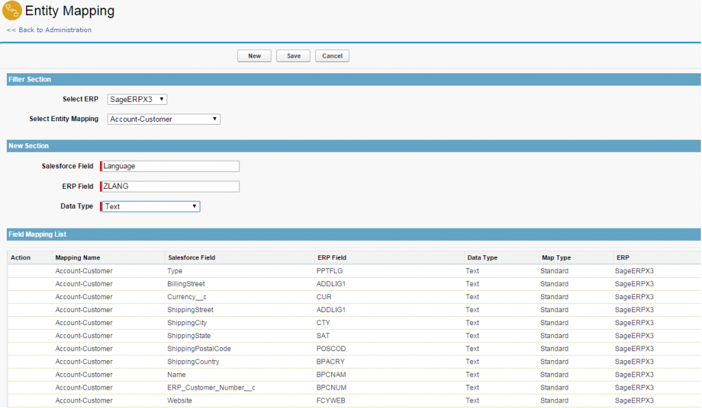 Entity mapping with additional StandardCustom field for Data Synchronization2