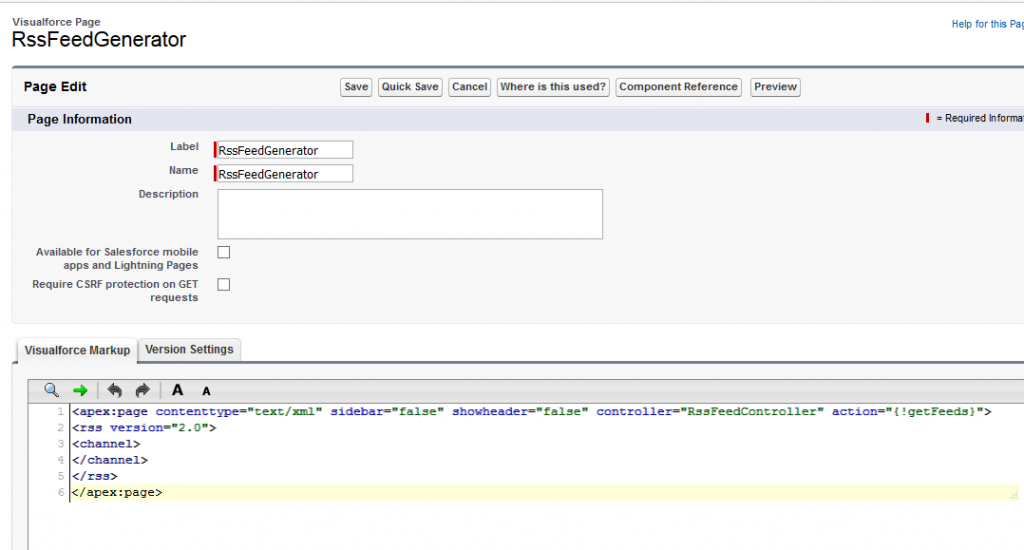 Visualforce page