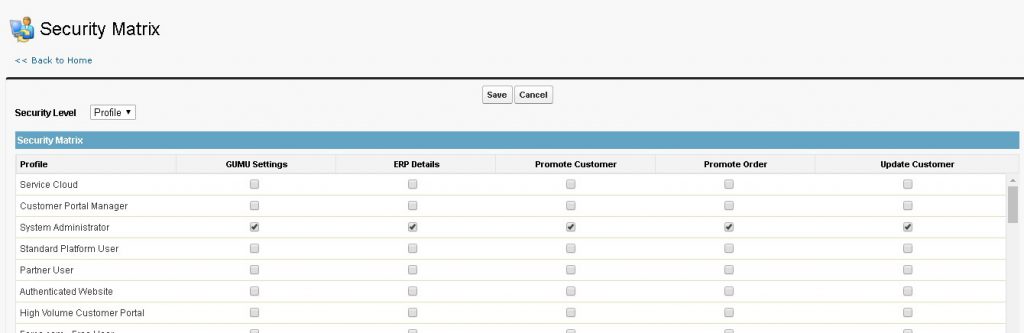 Security Matrix - Sage 100