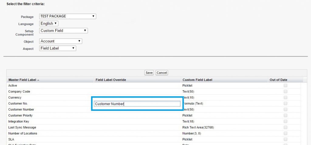 Override Setting