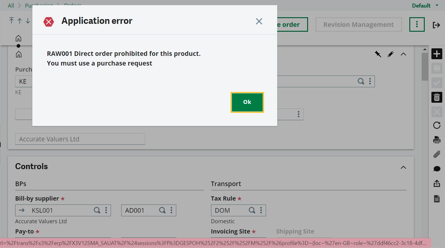 Setting Products for Mandatory Purchase Request 4