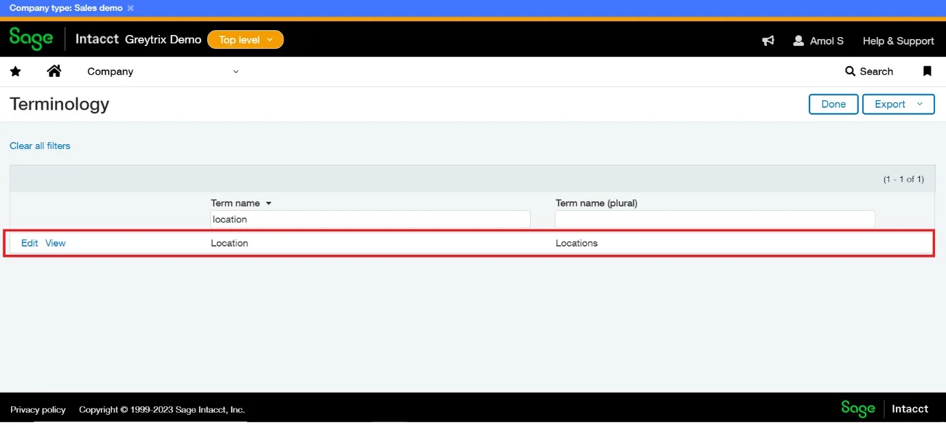 Configuring Terminology in Sage Intacct Image - 3