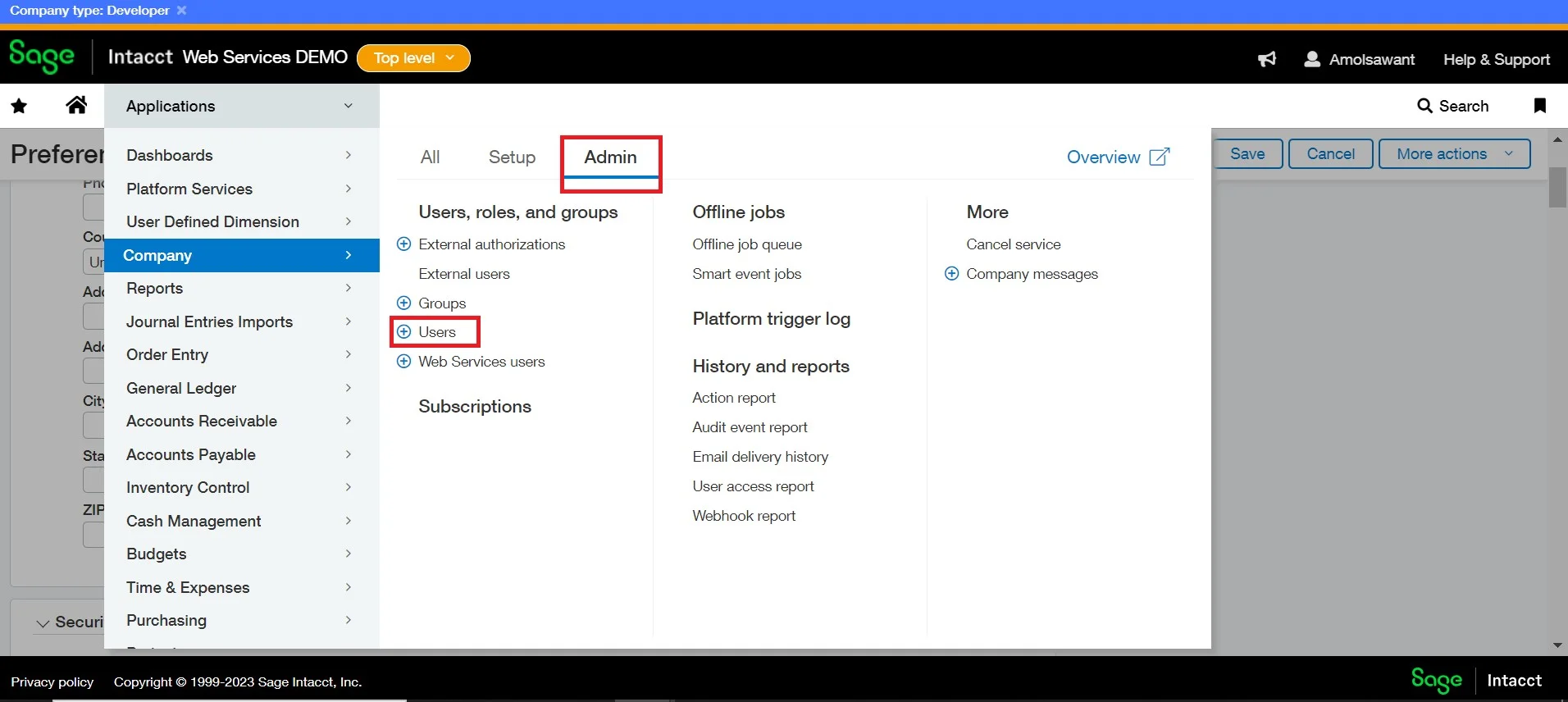 How to Configure User Preference in Sage Intacct image-1