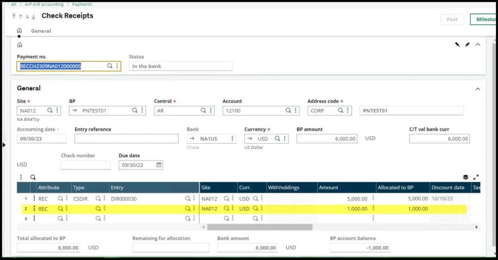 How to Issue refunds for overpayments in Sage X3 image-1
