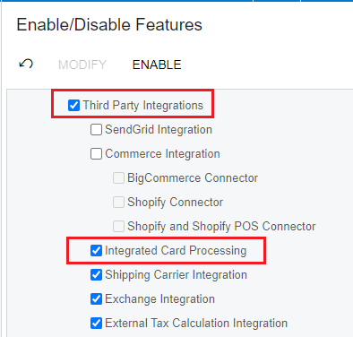 Enable Features