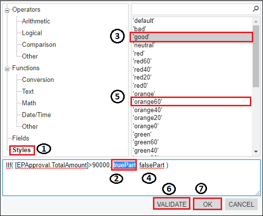 Conditional formatting-choose styles Conditional formatting-choose styles