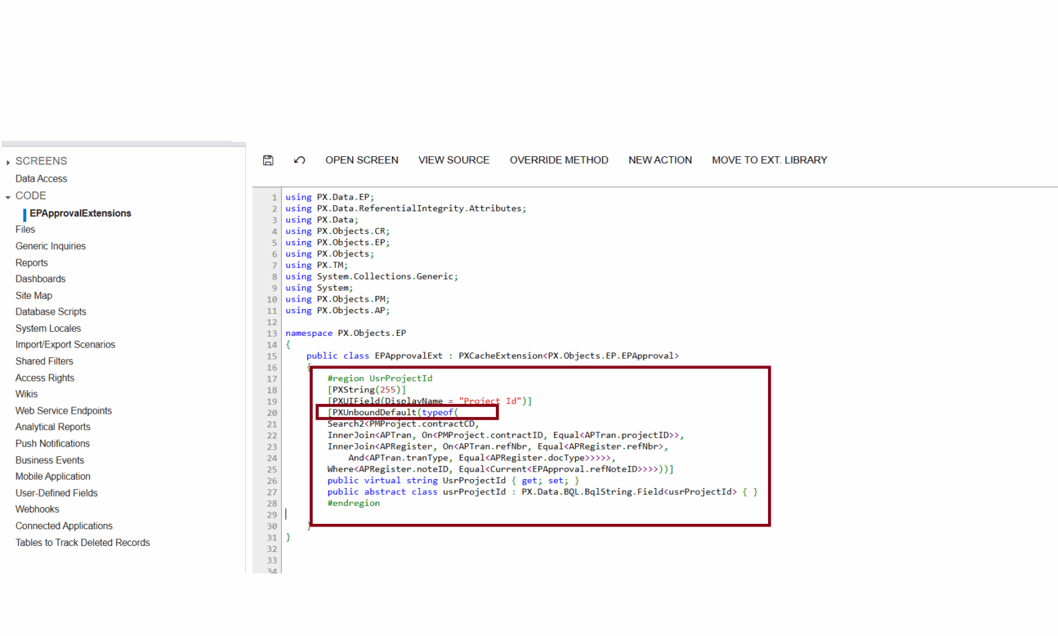 Troubleshooting Custom Field Filter Not Working in Acumatica grid
