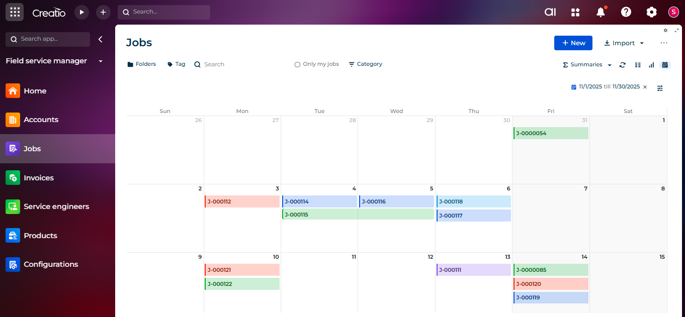 Final Calendar View