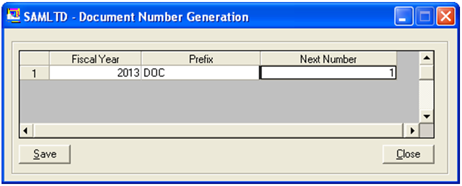 Document Number Generation
