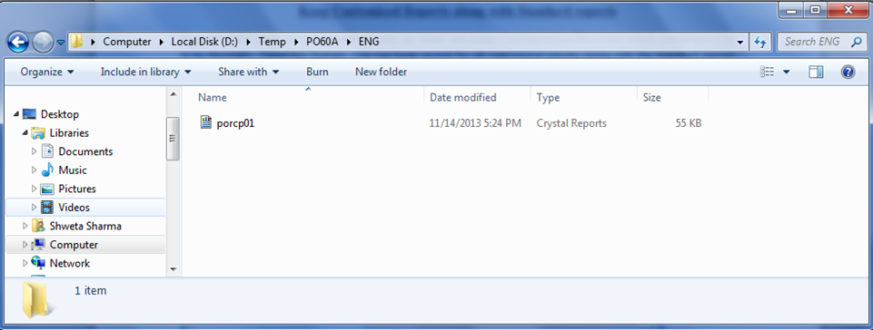 Reports folder