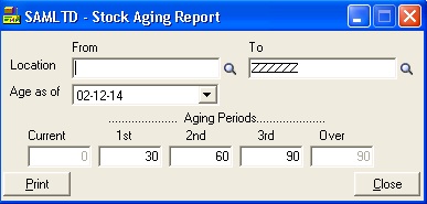 Stock Aging UI