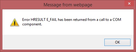 Hresult Error