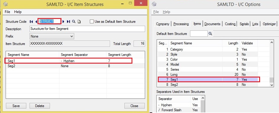 IC Item Structure