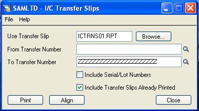 IC Transfer Slip