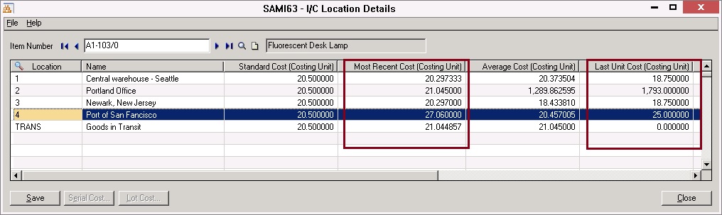 IC Location Screen