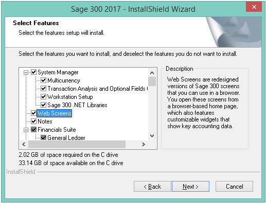 Sage 300c Web Screens Installation