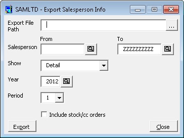 Sales person import macro