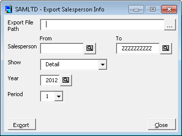 Export Sales person import macro