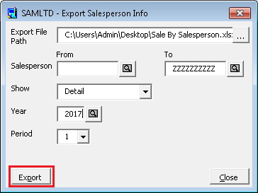 Sales person import macro