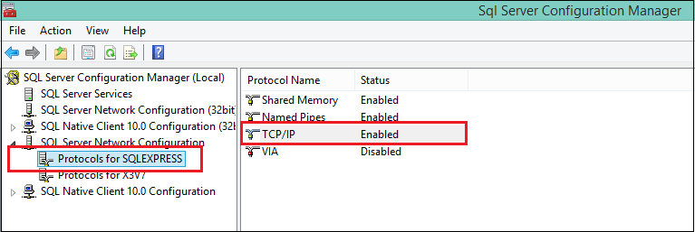 sql server confiduration manager