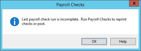 Payroll Check Error message box