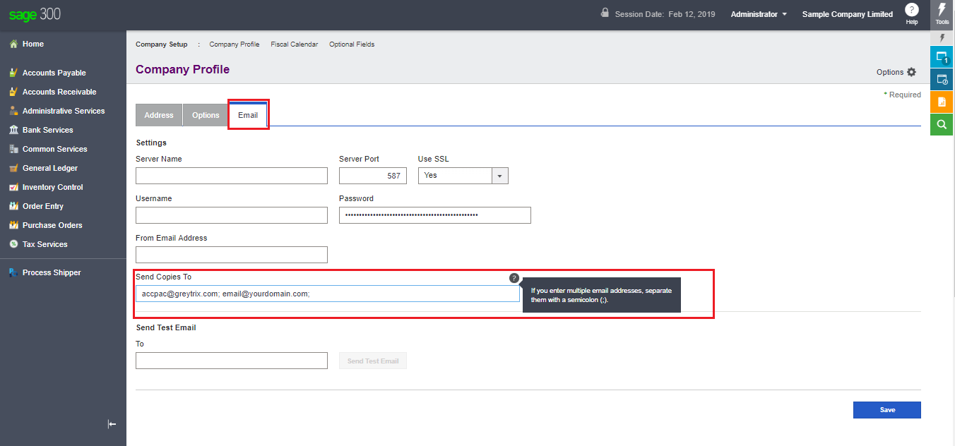 Email BOL reports to specified persons in Sage 300 ERP - Sage 300 ERP –  Tips, Tricks and Components