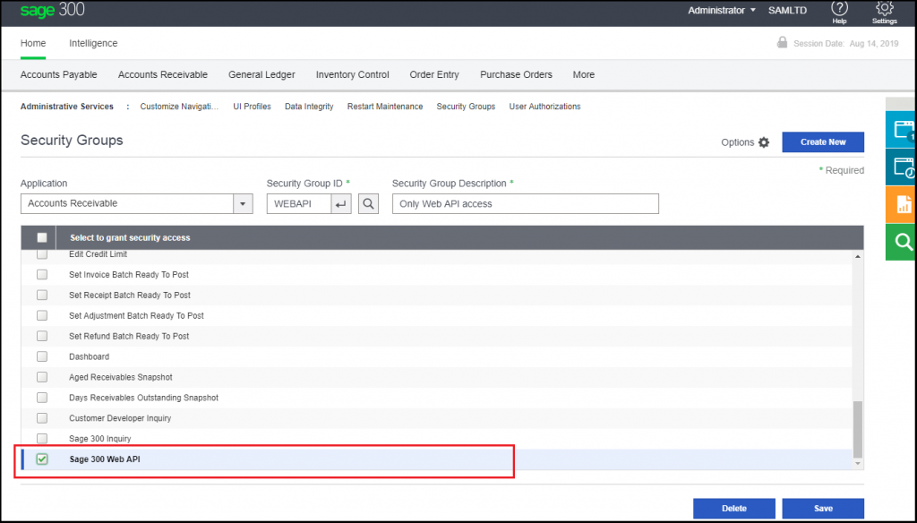 Sage 300 Web API Installation