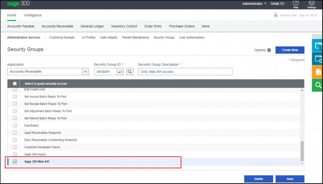 Sage 300 Web API Security Access to non admin user using Sage 300c ...
