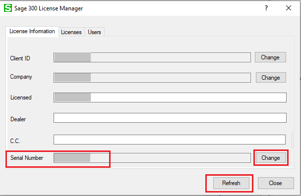 Sage 300 License Manager