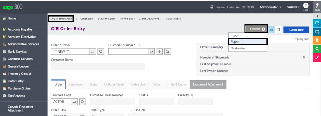 O/E Transactions-> Options → Export” class=”wp-image-26831″/></figure>



<p><p style=