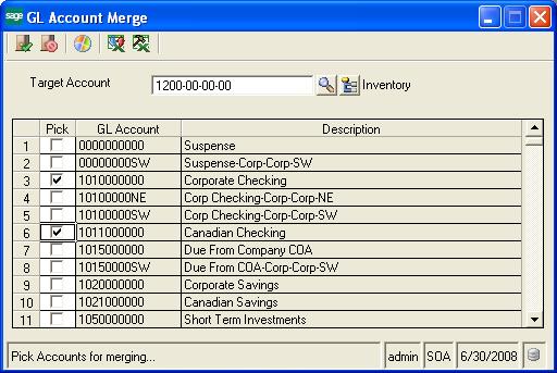 GL Account Merge GL Account Merge