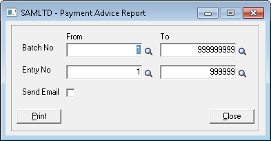 Payment advice report