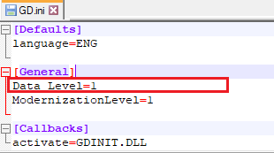Data level 1