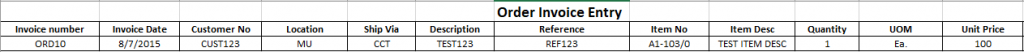 Order Invoice - Export Details Order Invoice - Export Details