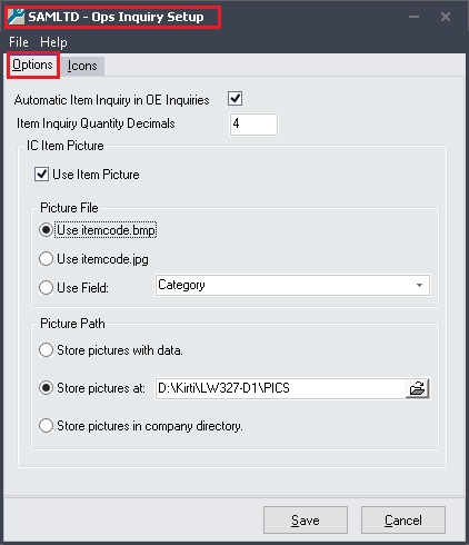 OPS Enquiry setup