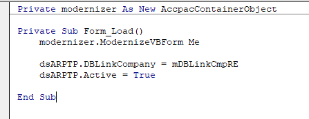 Modern code snippet