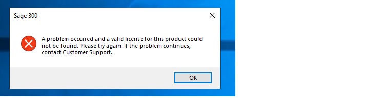 License error