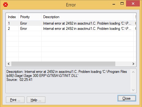 Error Module activation