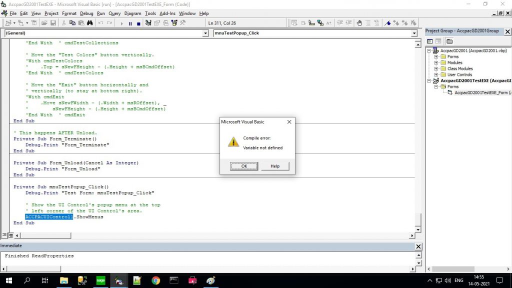 Compile error