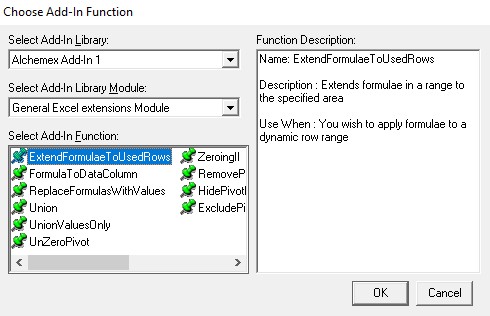 Choose Add In Function