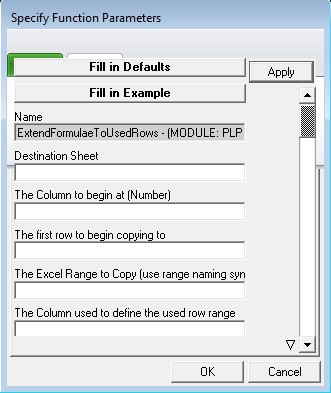 Specify Function Parameters